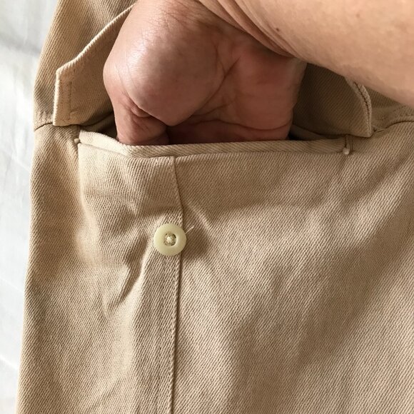 Wilfred Free Modern Cargo Utility Pants Women 2 Beige High Rise Stretch Preppy - Picture 11 of 16